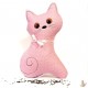 Pohankový polštář kočka růžový puntík