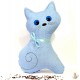 Pohankový polštář kočka modrý puntík