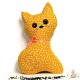 Pohankový polštář kočka oranžový květ