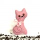 Pohanková kočička růžový puntík