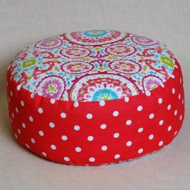 Pohánkový meditačný sedák 38 x 15 cm mandaly ružové