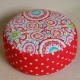 Pohánkový meditačný sedák 38 x 15 cm mandaly ružové