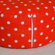 Pohánkový meditačný sedák 38 x 15 cm červený puntík