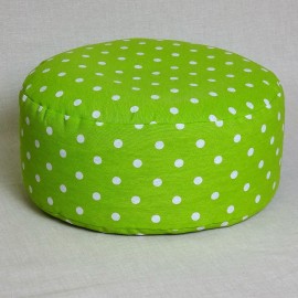 Pohankový meditační sedák 38 x 15 cm zelený puntík