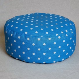 Pohankový meditační sedák 38 x 15 cm modrý puntík