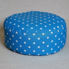 Pohánkový meditačný sedák 38 x 15 cm modrý puntík