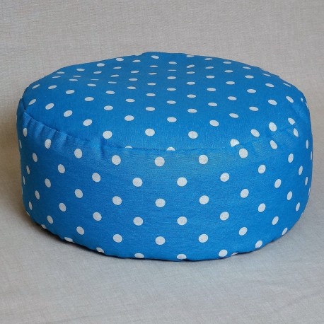 Pohánkový meditačný sedák 38 x 15 cm modrý puntík