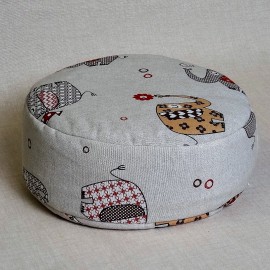Pohankový meditační sedák 30 x 10 cm sloni