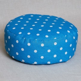 Pohankový meditační sedák 30 x 10 cm modrý puntík