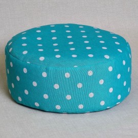 Pohánkový meditačný sedák 30 x 10 cm tyrkysový puntík