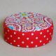 Pohankový meditační sedák 30 x 10 cm mandaly růžové