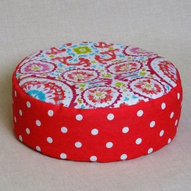 Pohánkový meditačný sedák 30 x 10 cm mandaly ružové
