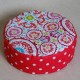 Pohankový meditační sedák 30 x 10 cm mandaly růžové