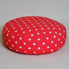 Pohánkový meditačný sedák 38 x 10 cm ružový puntík