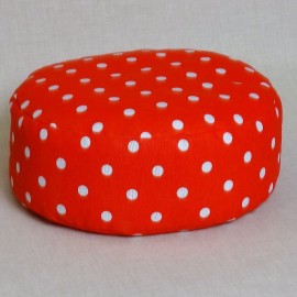 Pohánkový meditačný sedák 30 x 10 cm ružový puntík