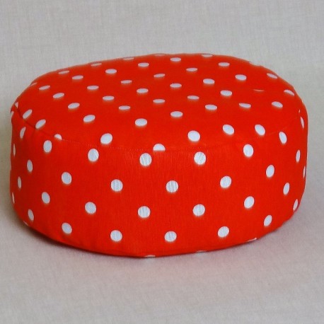 Pohánkový meditačný sedák 30 x 10 cm ružový puntík