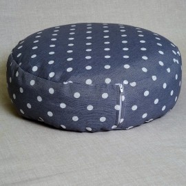 Pohánkový meditačný sedák 38 x 10 cm šedý puntík